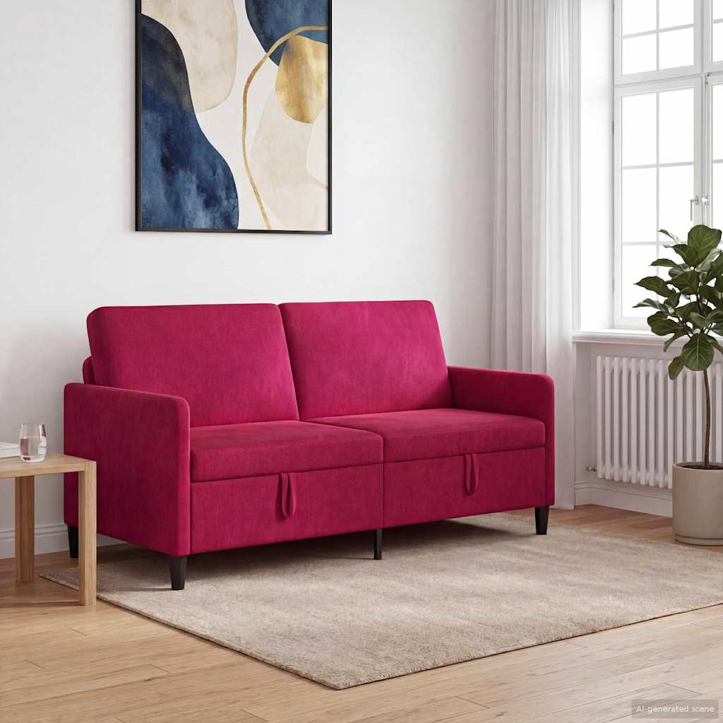 Bank met opslag Wijnrood 172 x 78 x 87 cm Polyester