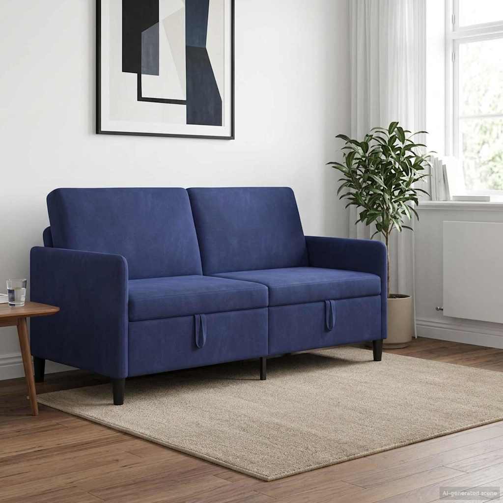 Bank met opslag Politieblauw 172 x 78 x 87 cm Polyester