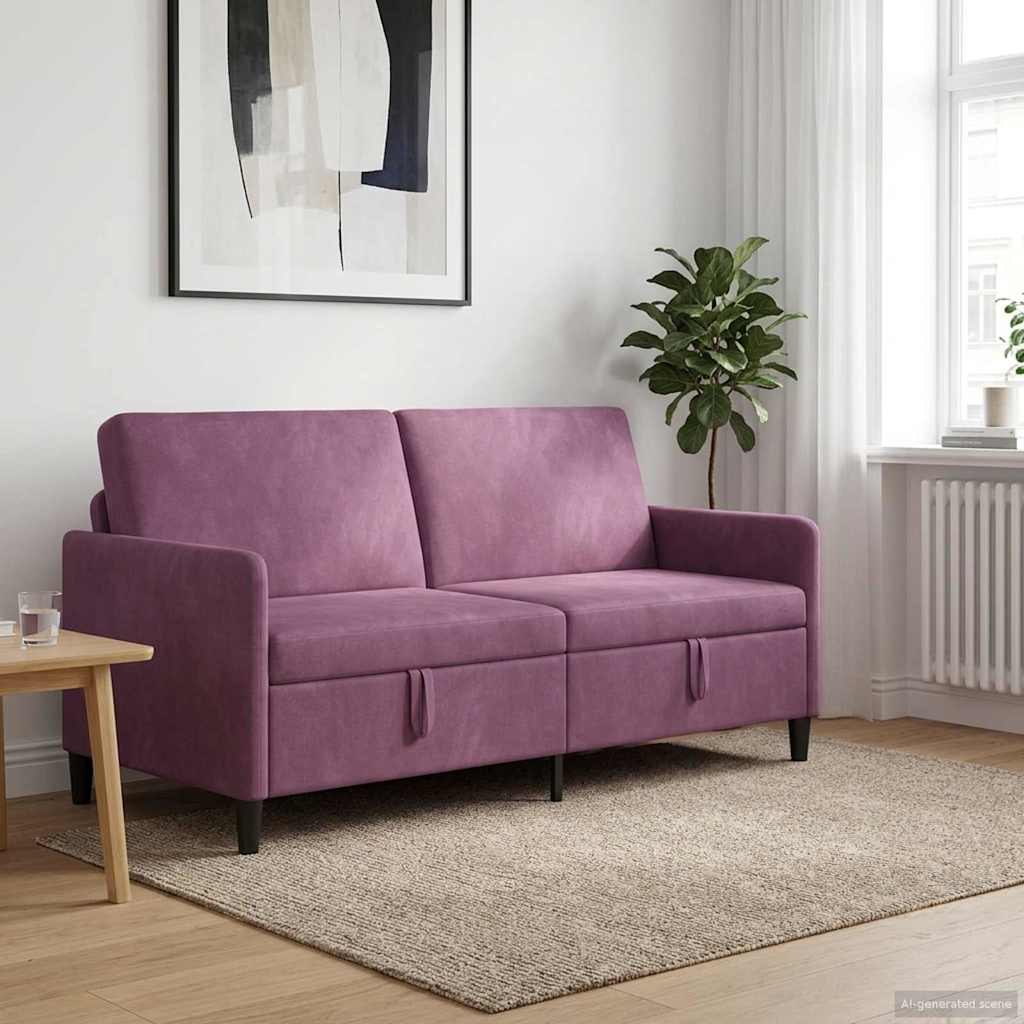 Bank met opslag Paars 172 x 78 x 87 cm Polyester – afbeelding 1