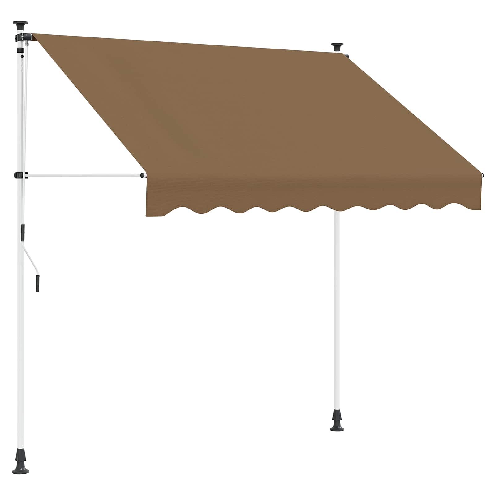 Handmatig uitschuifbare luifel Beige 400 cm – afbeelding 1