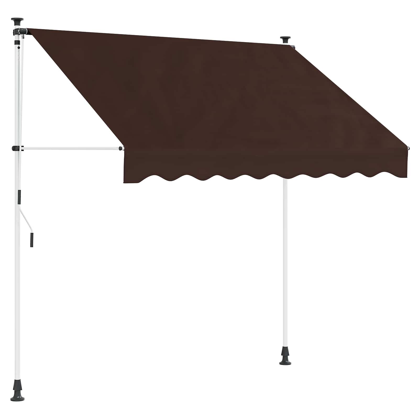 Handmatig uitschuifbare luifel Bruin 400 cm
