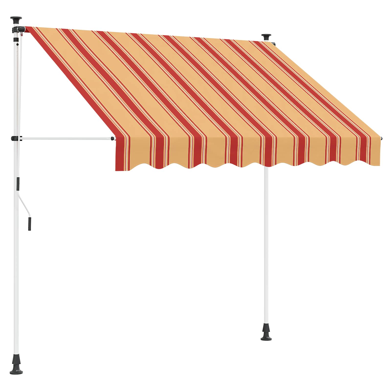 Handmatig uitschuifbare luifel Lichtgrijs 400 cm