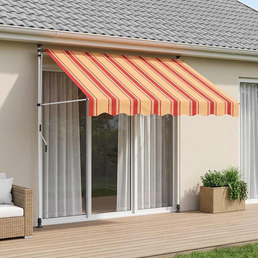 Handmatig uitschuifbare luifel Multikleur 300 x 115 x 300 cm – afbeelding 1