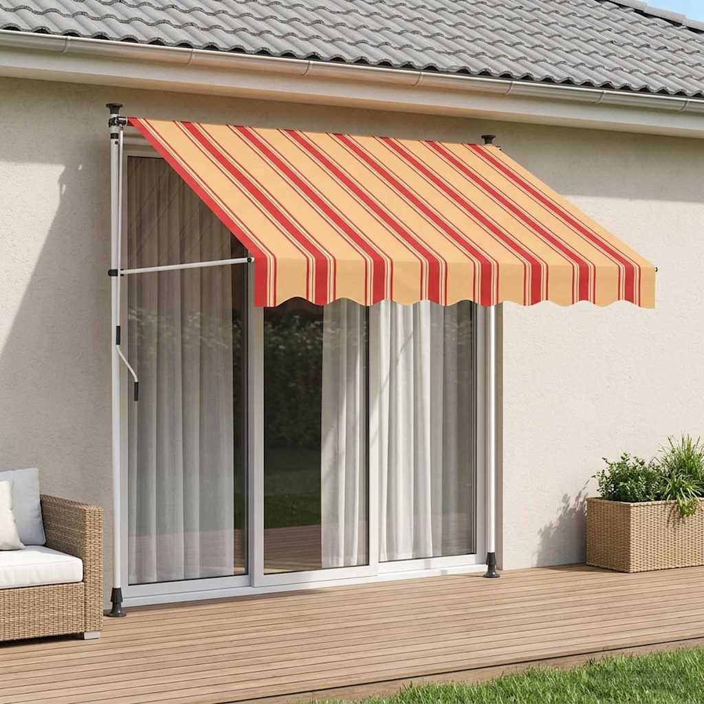 Handmatig uitschuifbare luifel Multikleur 400 x 115 x 300 cm – afbeelding 1