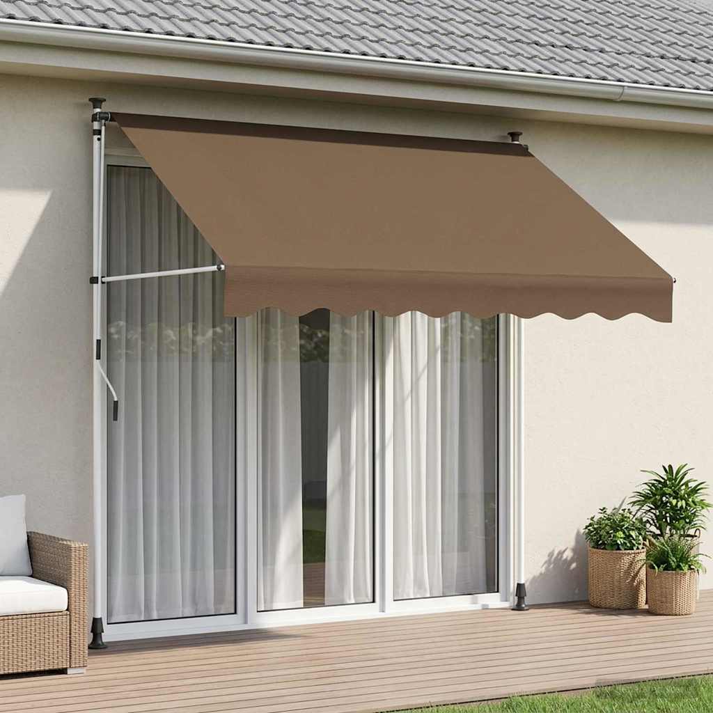 Handmatig uitschuifbare luifel Taupe 250 cm