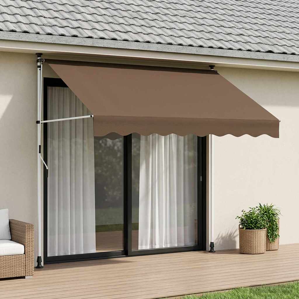 Handmatig uitschuifbare luifel Taupe 300 cm