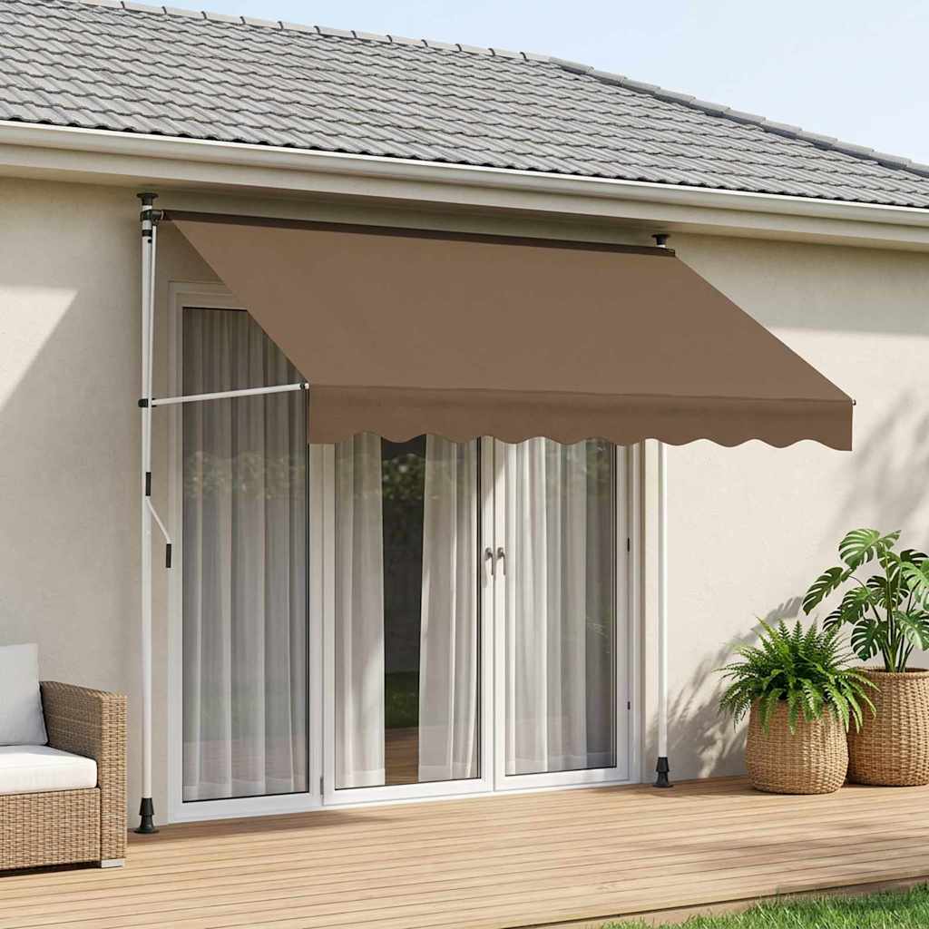 Handmatig uitschuifbare luifel Taupe 350 cm – afbeelding 1