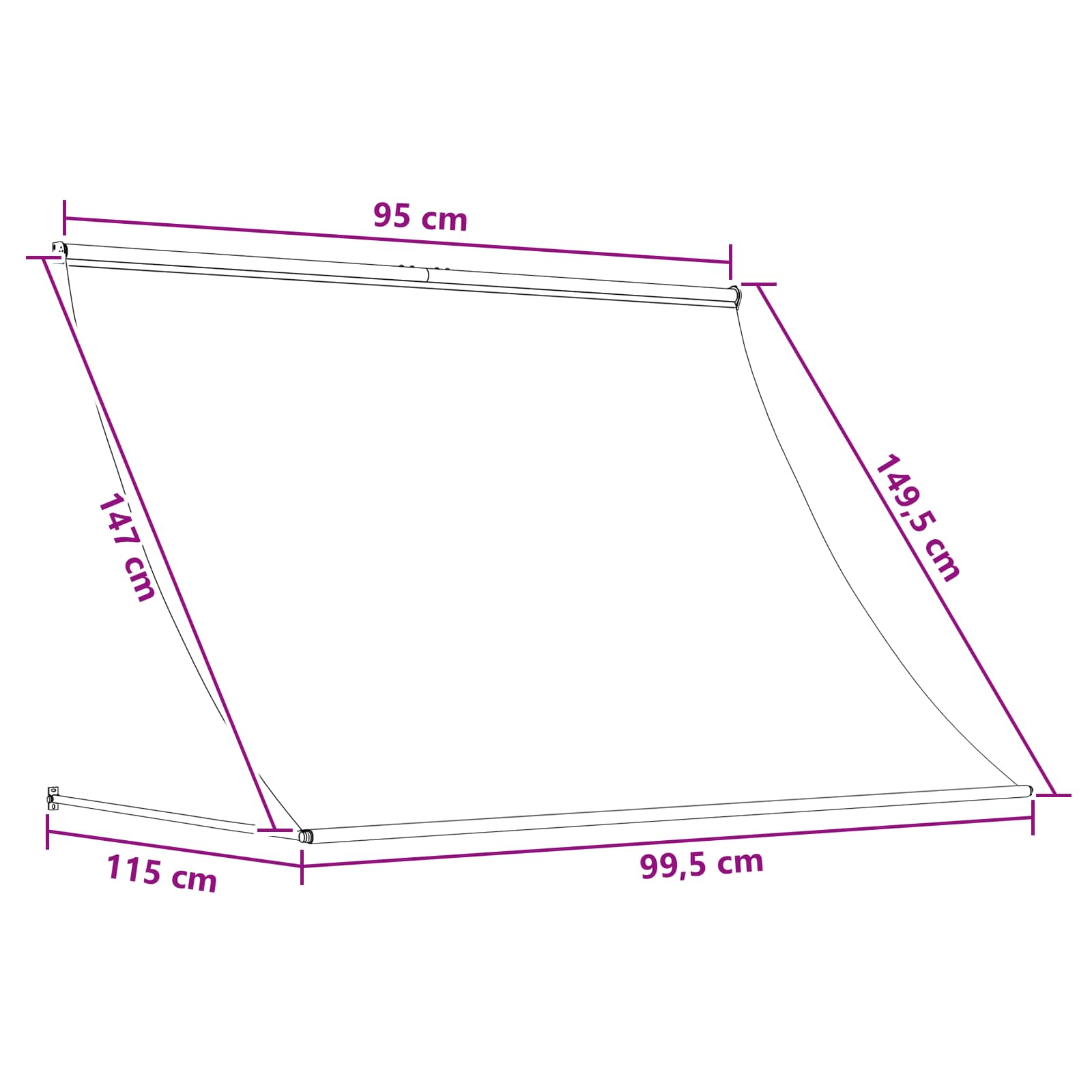 Markies Taupe 100 x 150 cm 180 g / m² Polyester met PU Coating – afbeelding 7