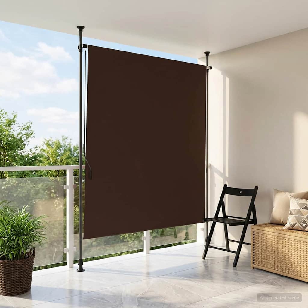 Buiten Rolgordijn Bruin 100 x 270 cm – afbeelding 1