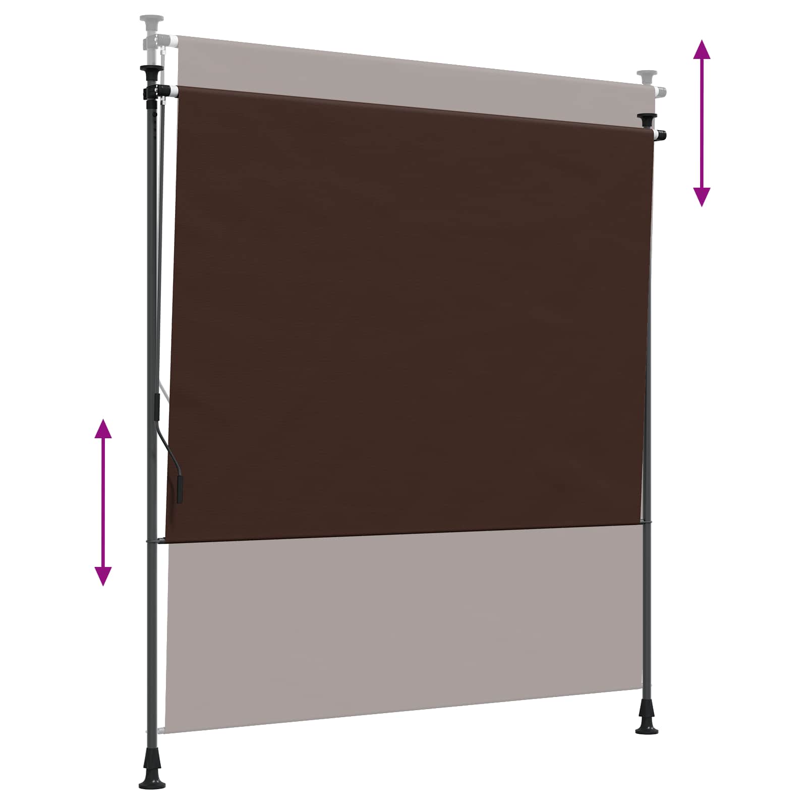 Buiten Rolgordijn Bruin 100 x 270 cm – afbeelding 6