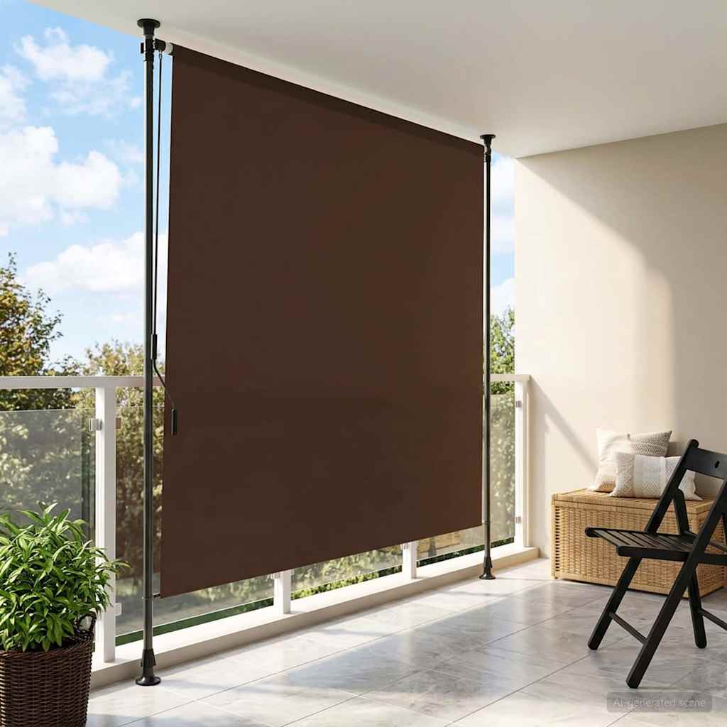 Buiten Rolgordijn Bruin 150 x 270 cm – afbeelding 1