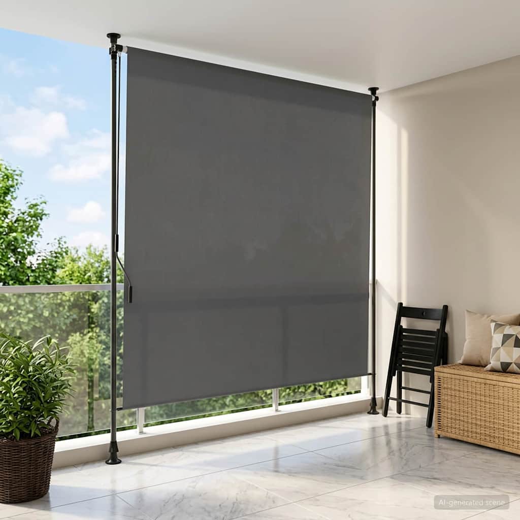 Buiten Rolgordijn Lichtgrijs 100 x 270 cm – afbeelding 1