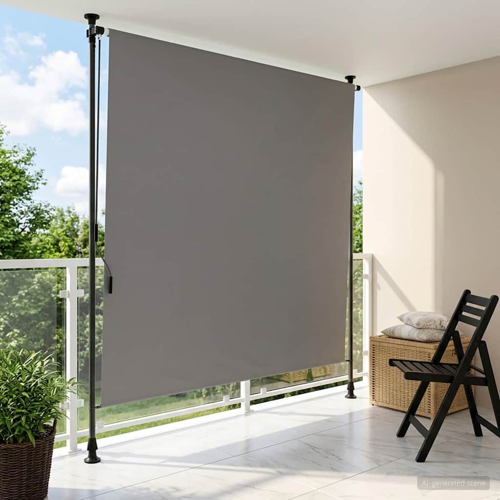 Buiten Rolgordijn Lichtgrijs 120 x 270 cm