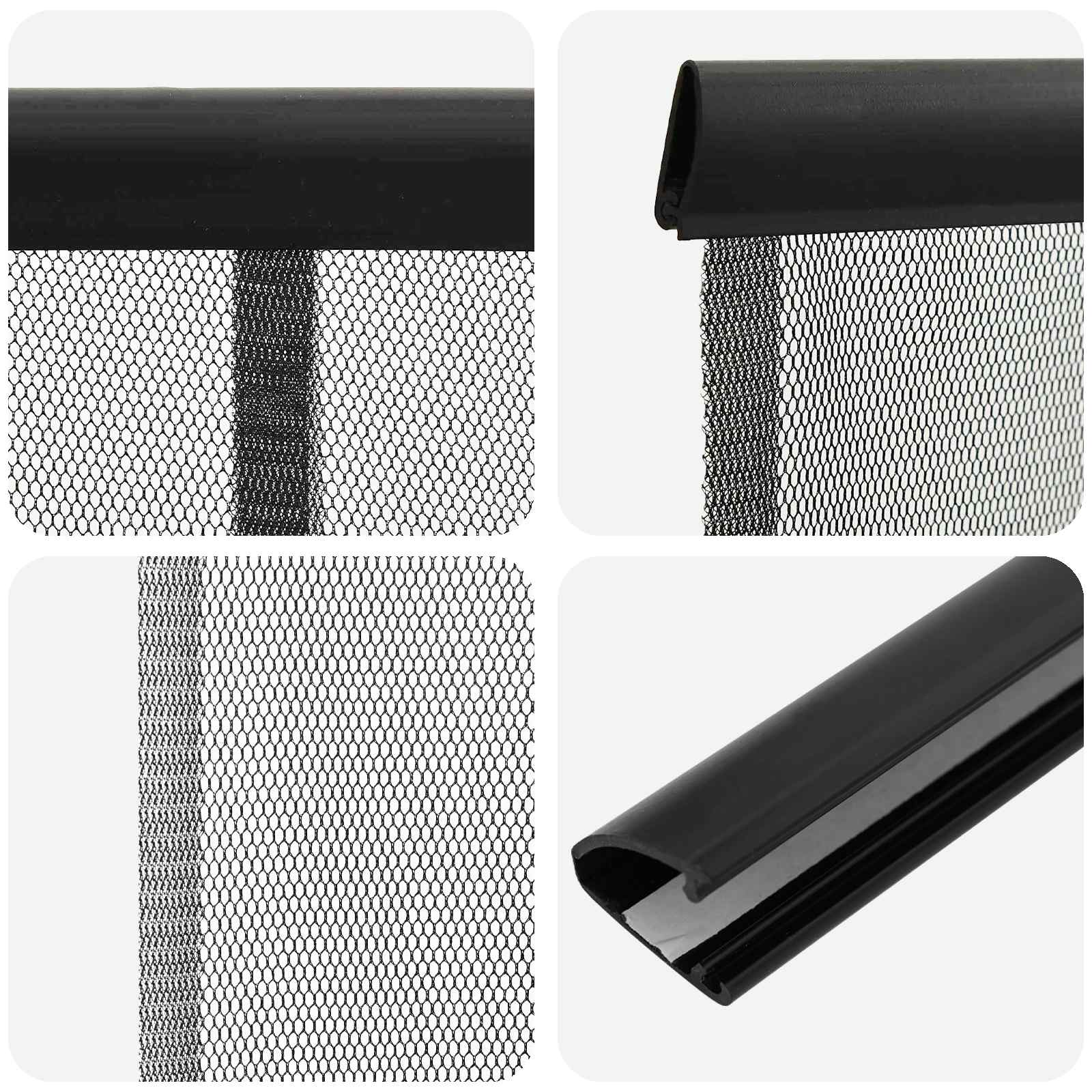 Insect deurenscherm met gaaskleed Zwart polyester – afbeelding 5