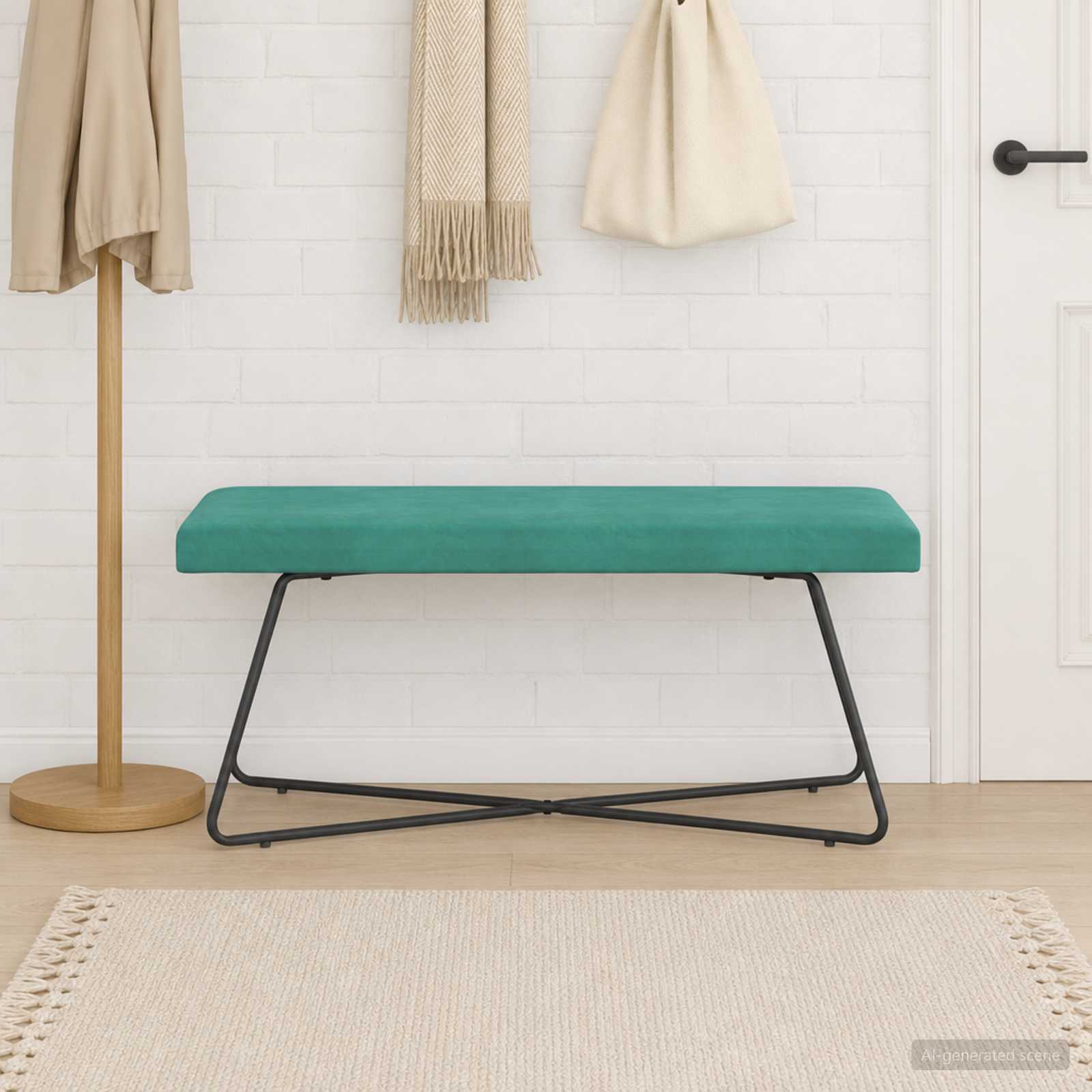 Bank Turquoise 110 x 40 x 45 cm fluweel