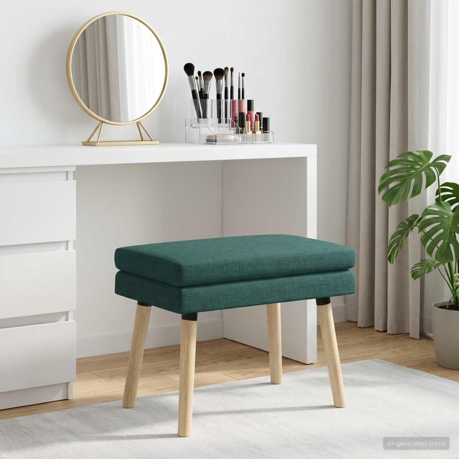 Dubbel Laagige Bank Donkergroen 60 x 40 x 46 cm Stof