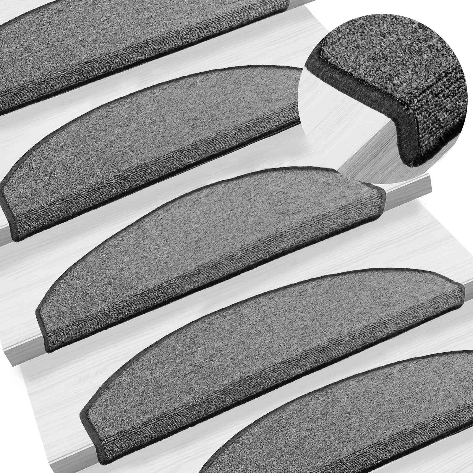 Zelfklevende Trapmatten 15 pcs Donkergrijs 80 x 24,5 x 3,5 cm – afbeelding 2