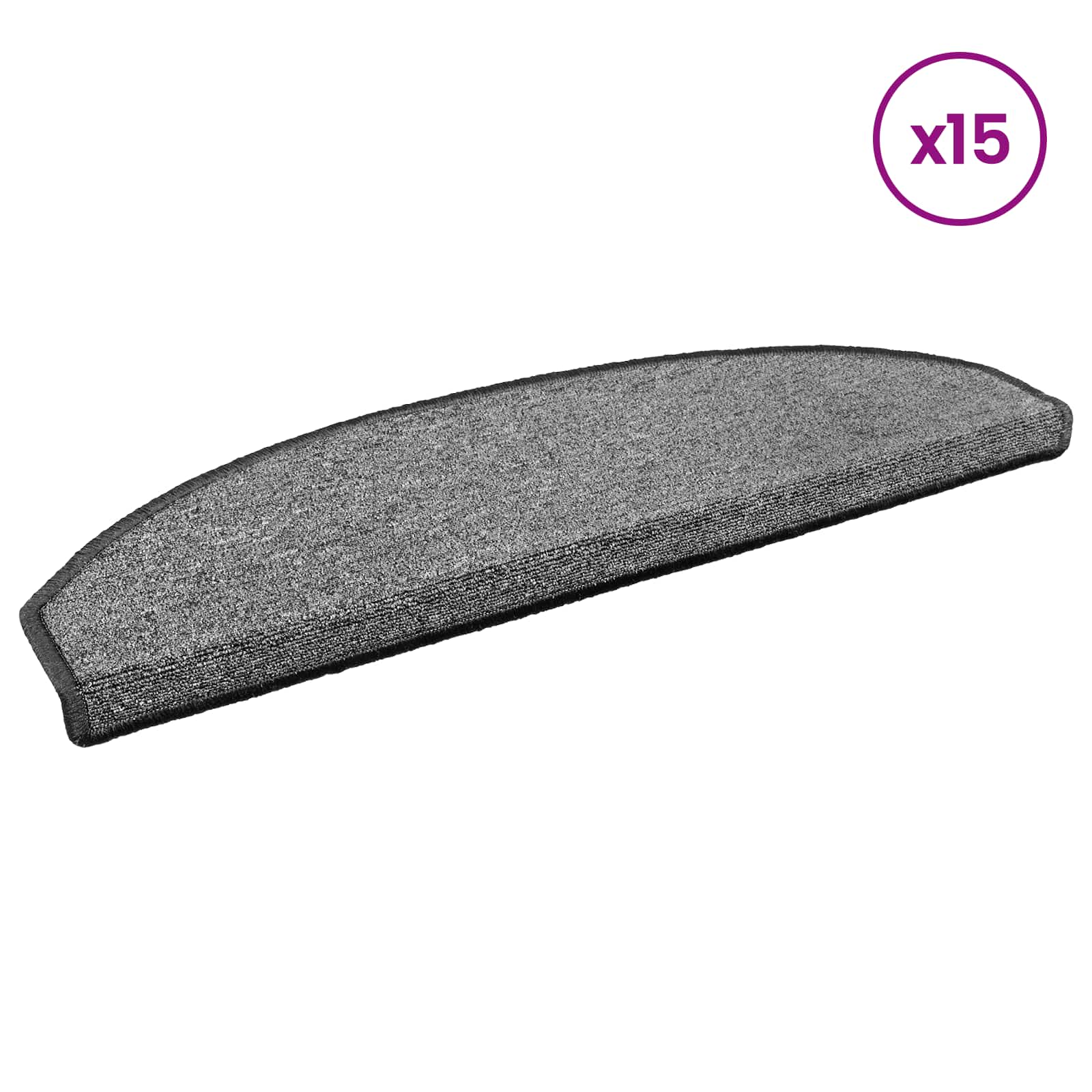 Zelfklevende Trapmatten 15 pcs Donkergrijs 80 x 24,5 x 3,5 cm – afbeelding 3