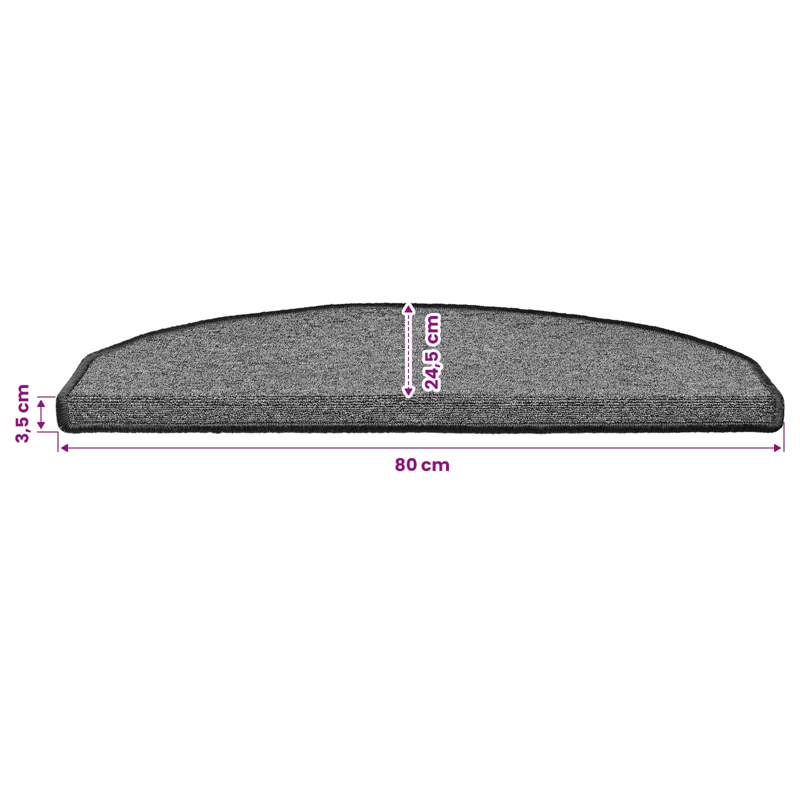 Zelfklevende Trapmatten 15 pcs Donkergrijs 80 x 24,5 x 3,5 cm – afbeelding 9