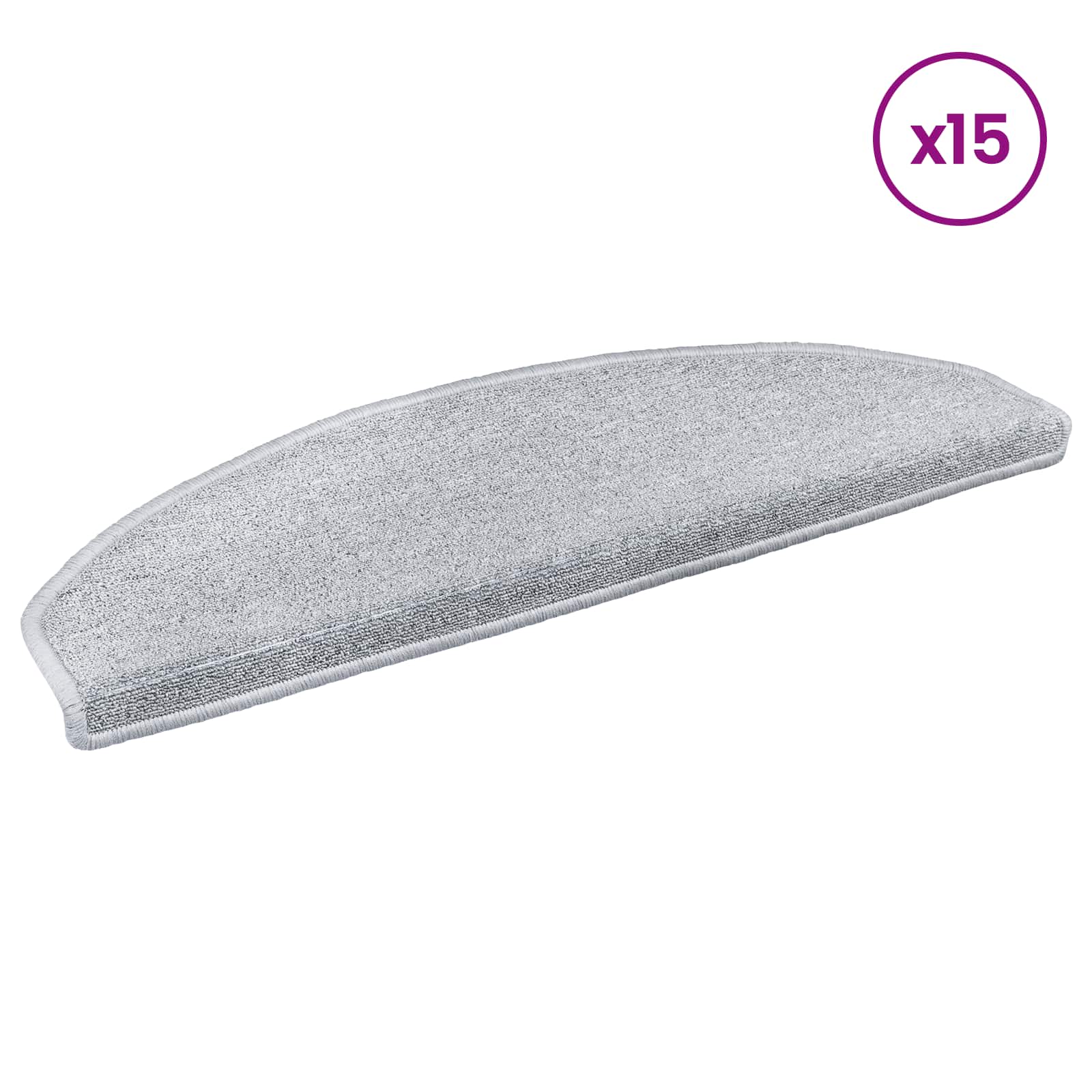 Zelfklevende Trapmatten 15 pcs Lichtgrijs 80 x 24,5 x 3,5 cm – afbeelding 3