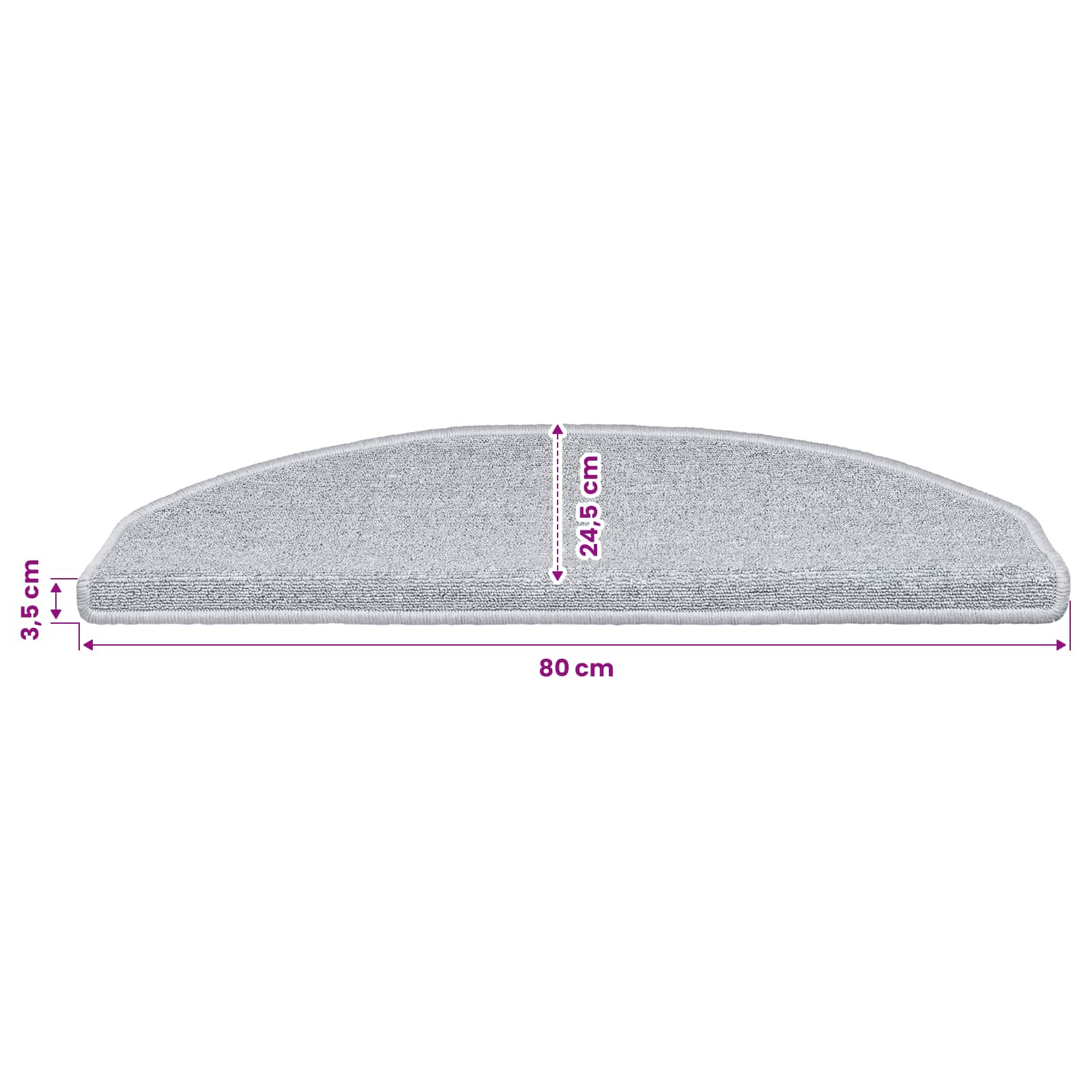 Zelfklevende Trapmatten 15 pcs Lichtgrijs 80 x 24,5 x 3,5 cm – afbeelding 9
