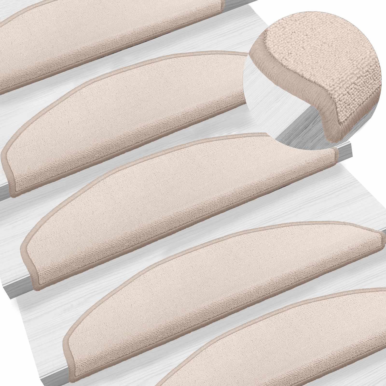 Zelfklevende Trapmatten 15 pcs Taupe 80 x 24,5 x 3,5 cm – afbeelding 2