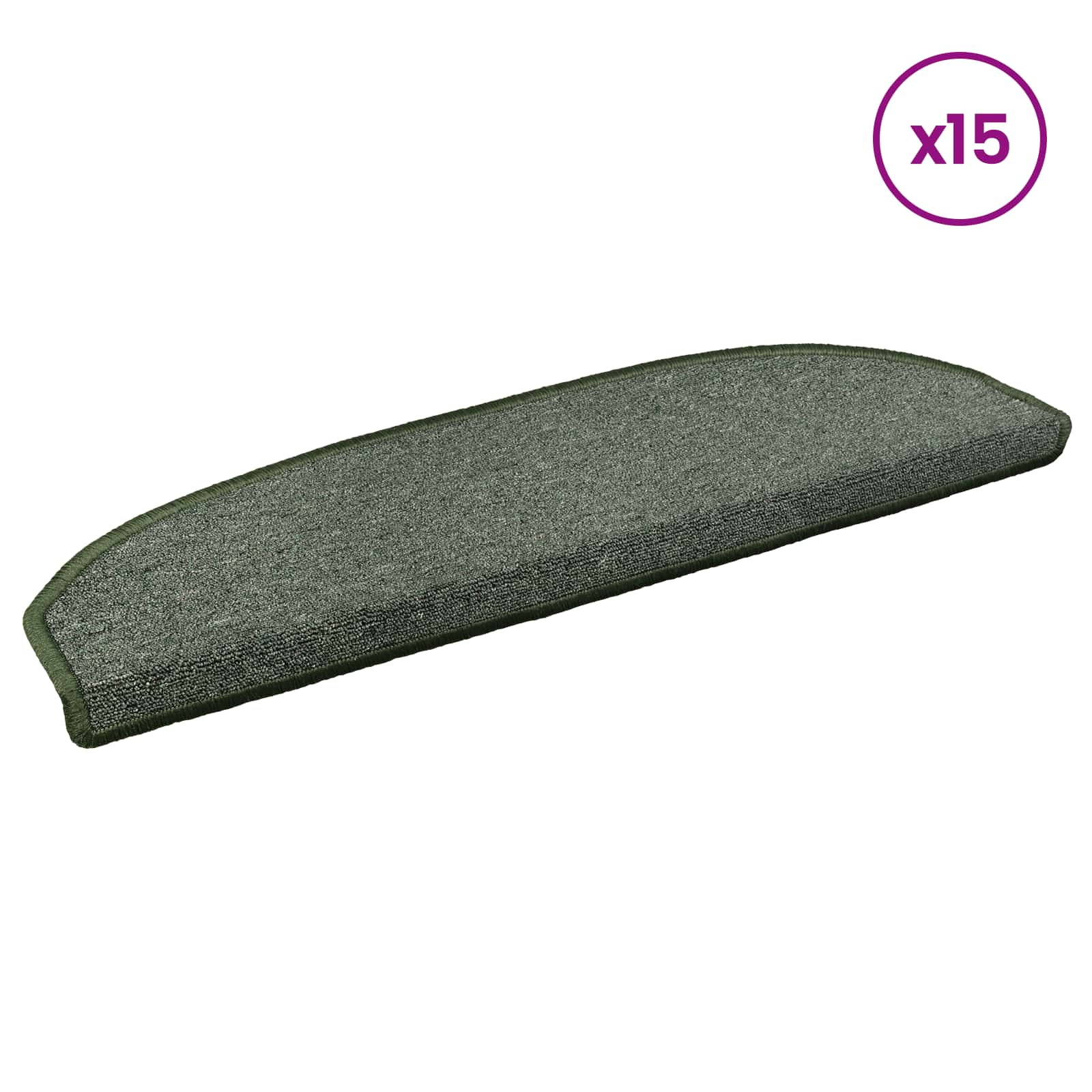 Zelfklevende Trapmatten 15 pcs Donkergroen 80 x 24,5 x 3,5 cm – afbeelding 3
