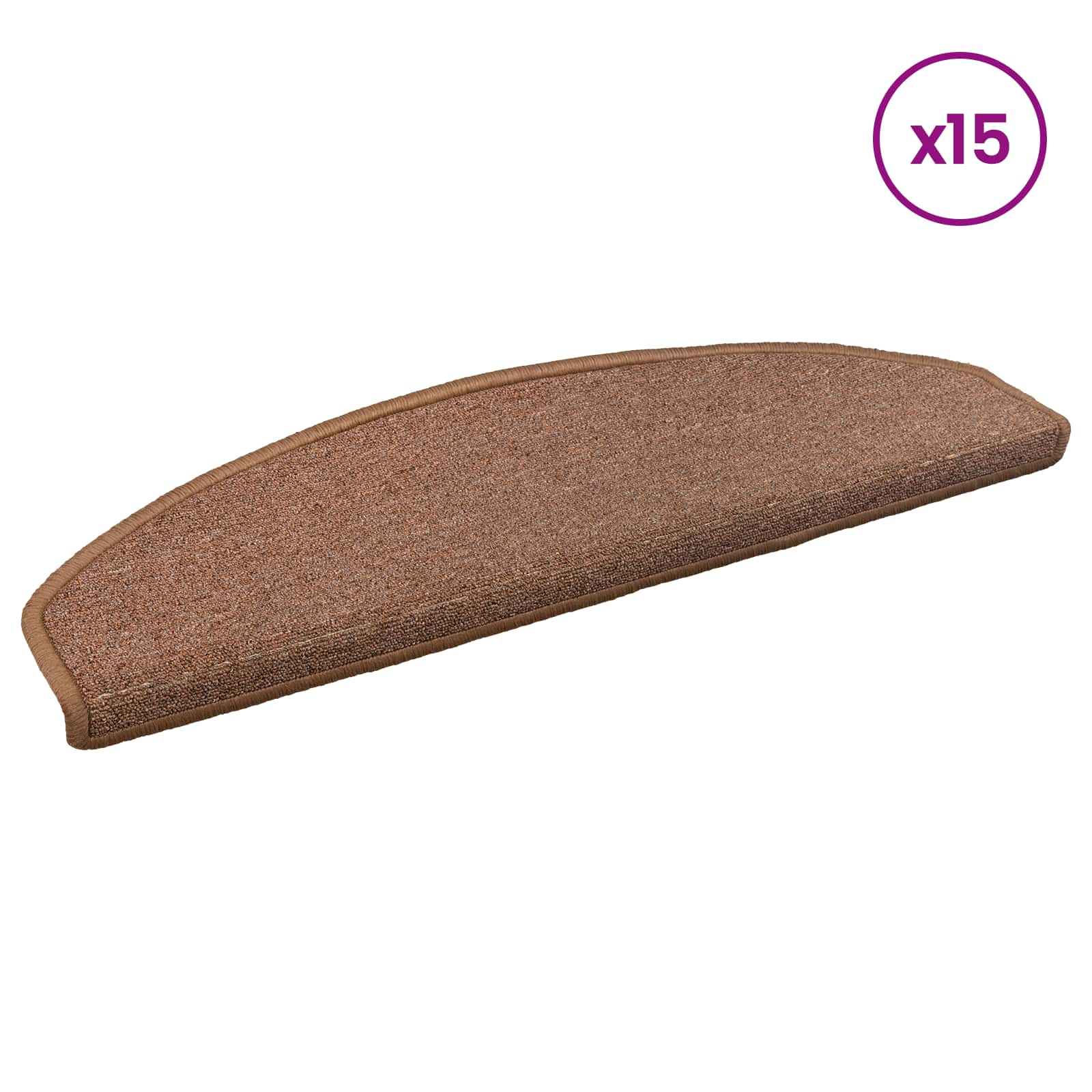 Zelfklevende Trapmatten 15 pcs Bruin 80 x 24,5 x 3,5 cm – afbeelding 3