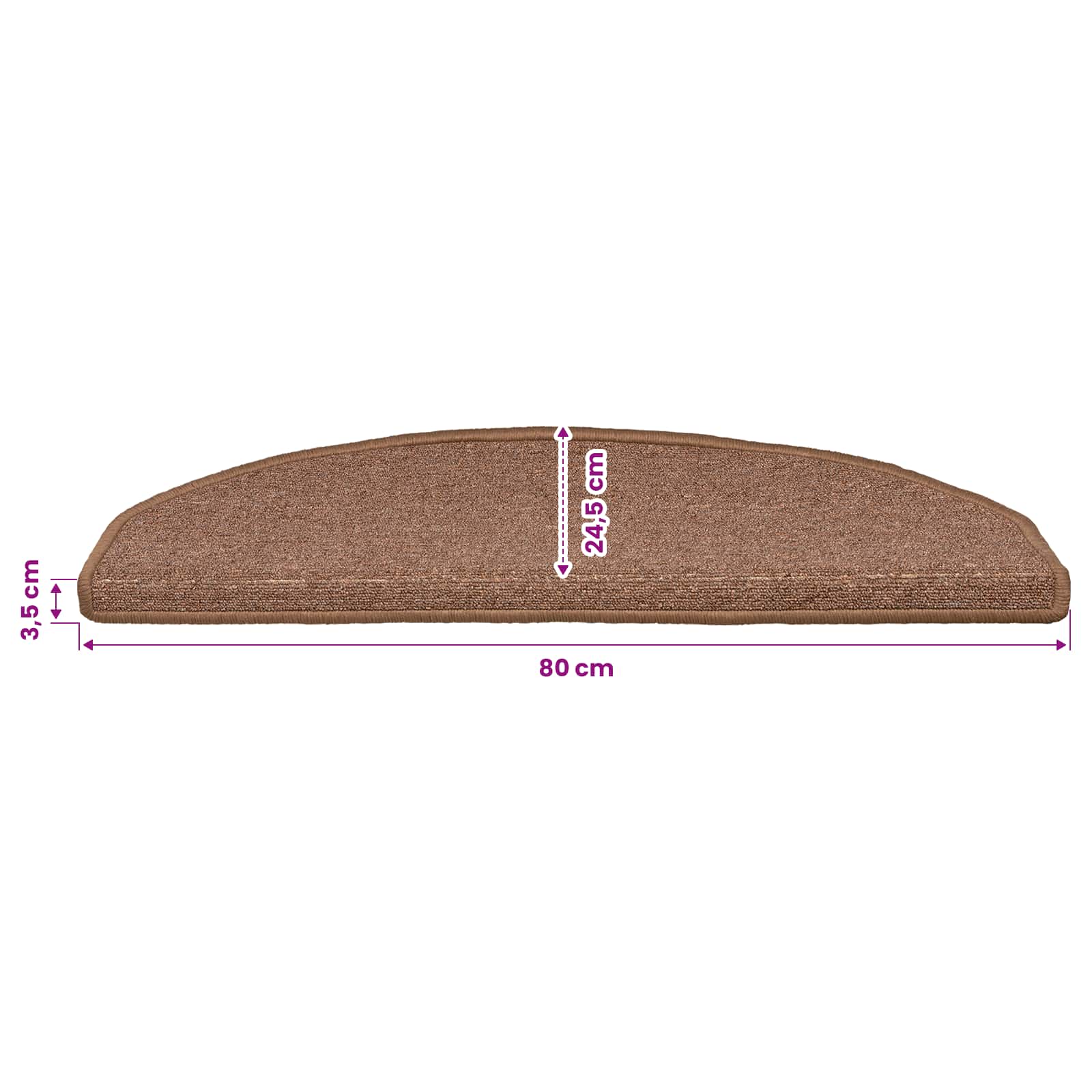 Zelfklevende Trapmatten 15 pcs Bruin 80 x 24,5 x 3,5 cm – afbeelding 9