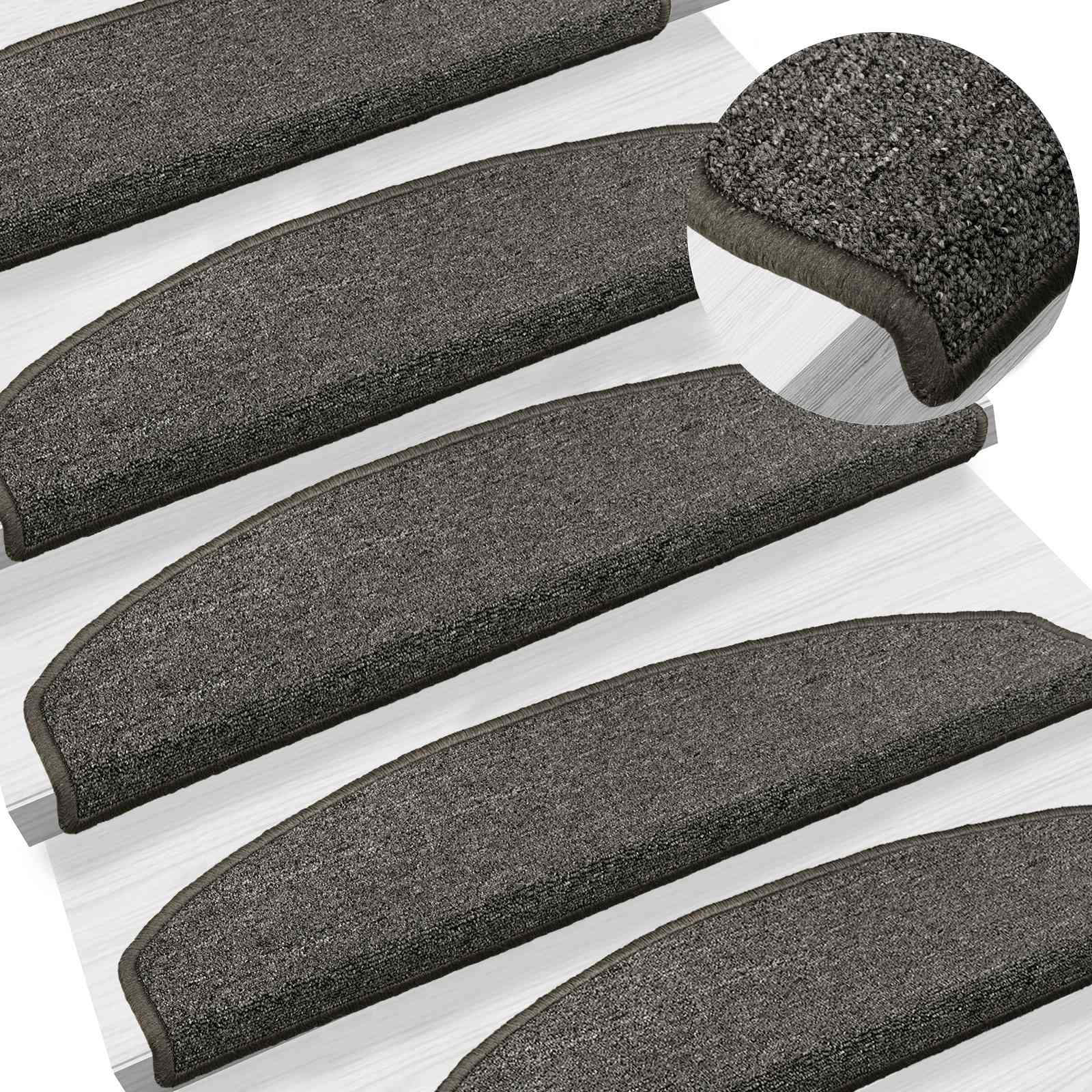 Zelfklevende Trapmatten 15 pcs Donkergrijs 80 x 24,5 x 3,5 cm – afbeelding 2