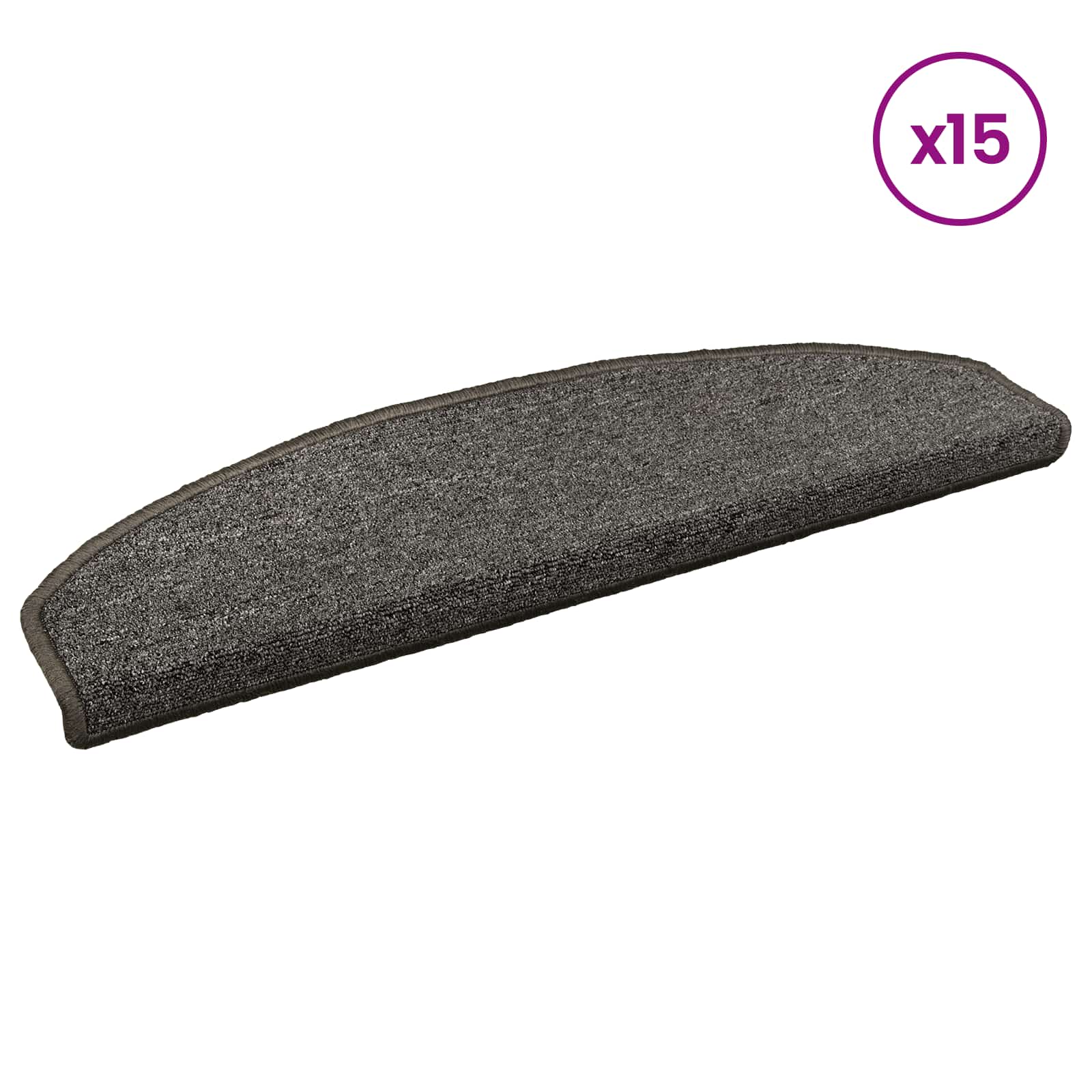 Zelfklevende Trapmatten 15 pcs Donkergrijs 80 x 24,5 x 3,5 cm – afbeelding 3