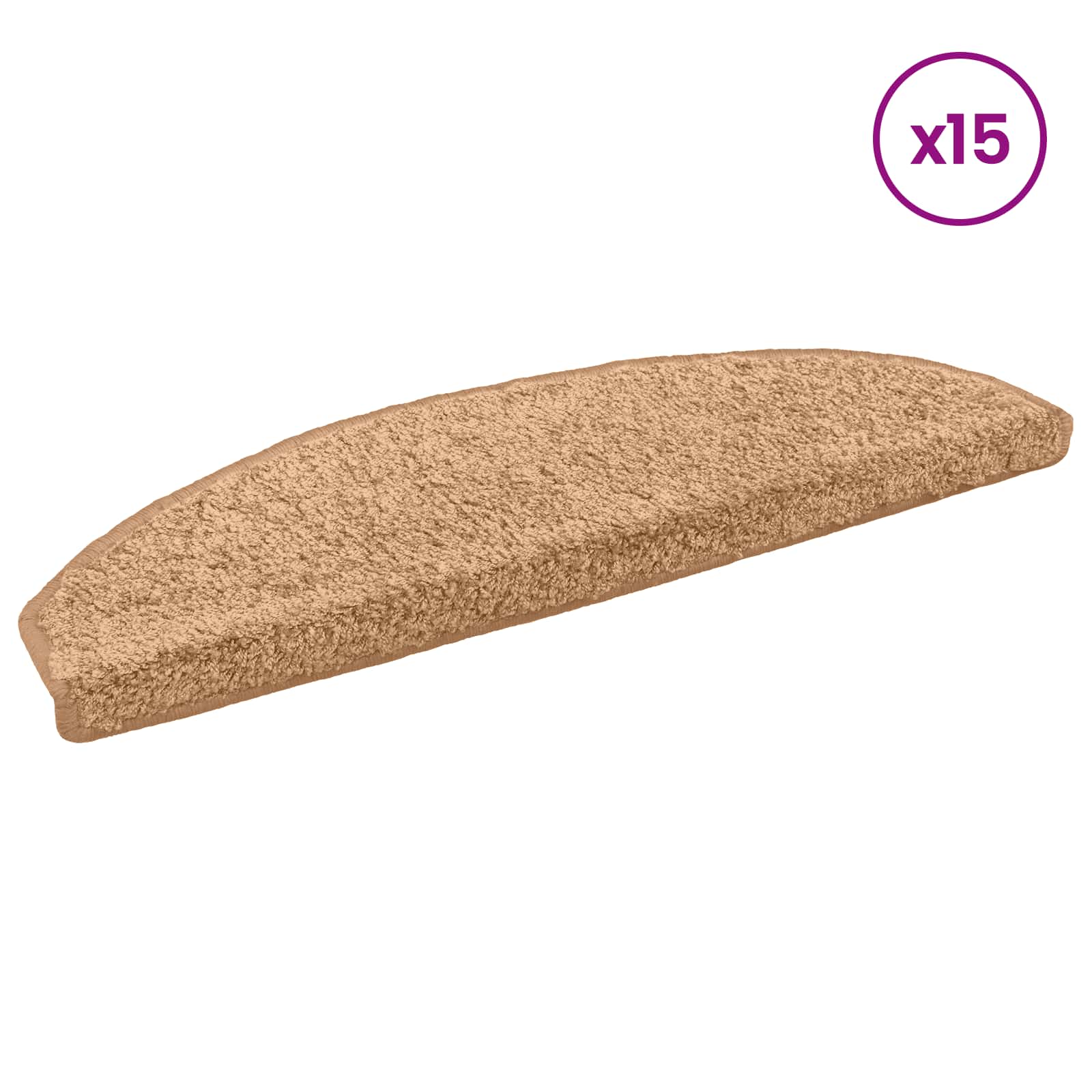 Zelfklevende Trapmatten 15 pcs Beige 80 x 24,5 x 3,5 cm – afbeelding 3