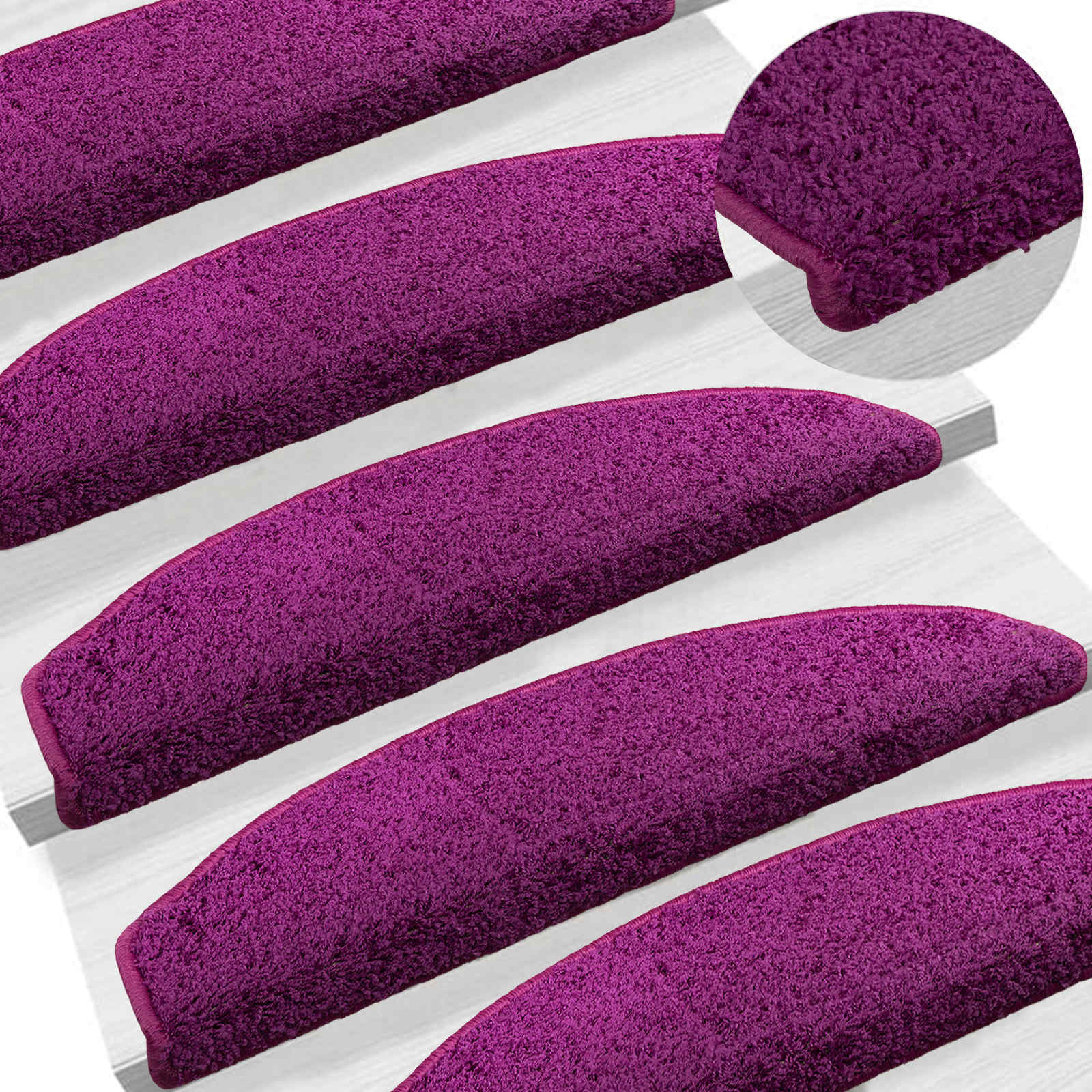 Zelfklevende Trapmatten 15 pcs Violet 80 x 24,5 x 3,5 cm – afbeelding 2