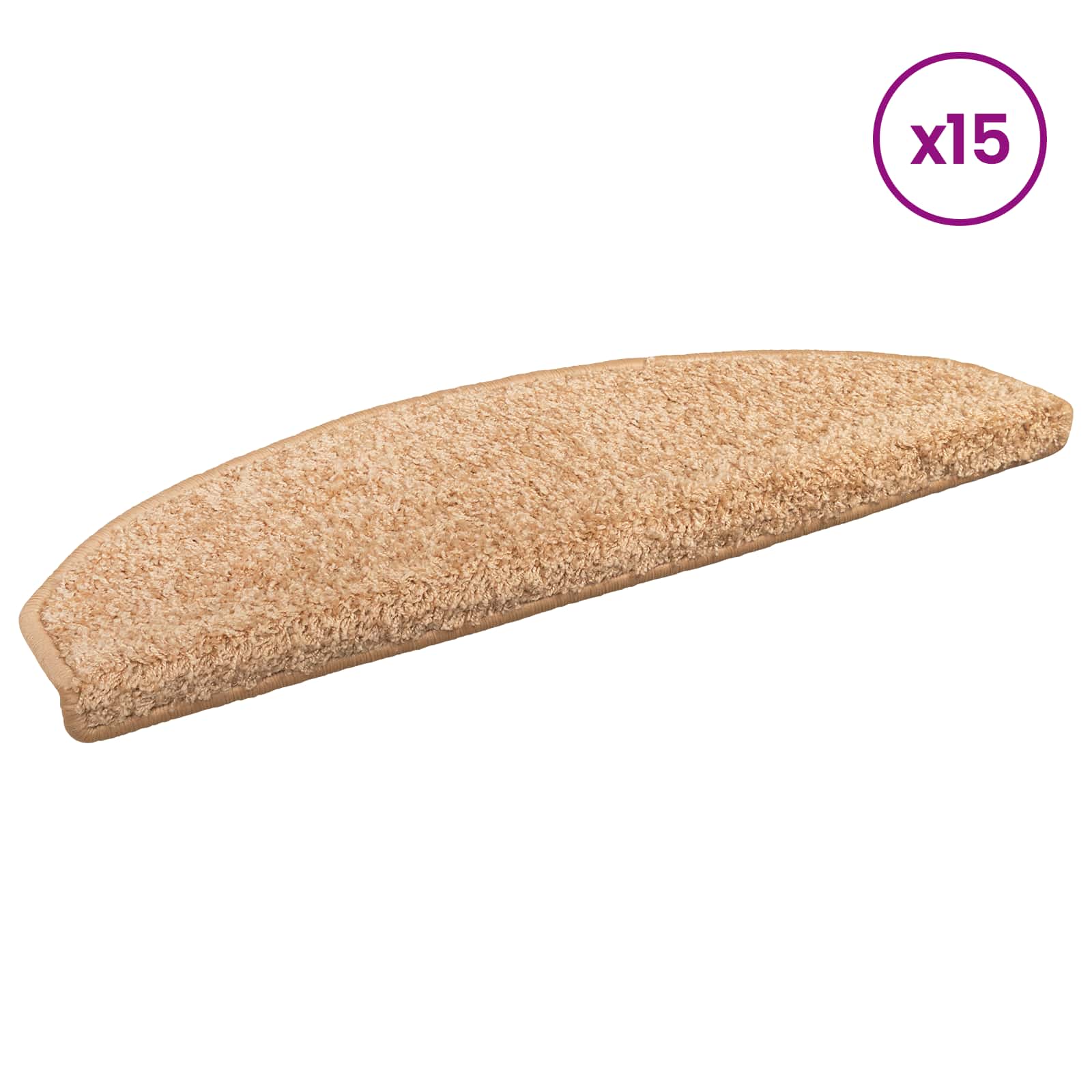 Zelfklevende Trapmatten Halfrond 15 pcs Goud 80 x 24,5 x 3,5 cm – afbeelding 3