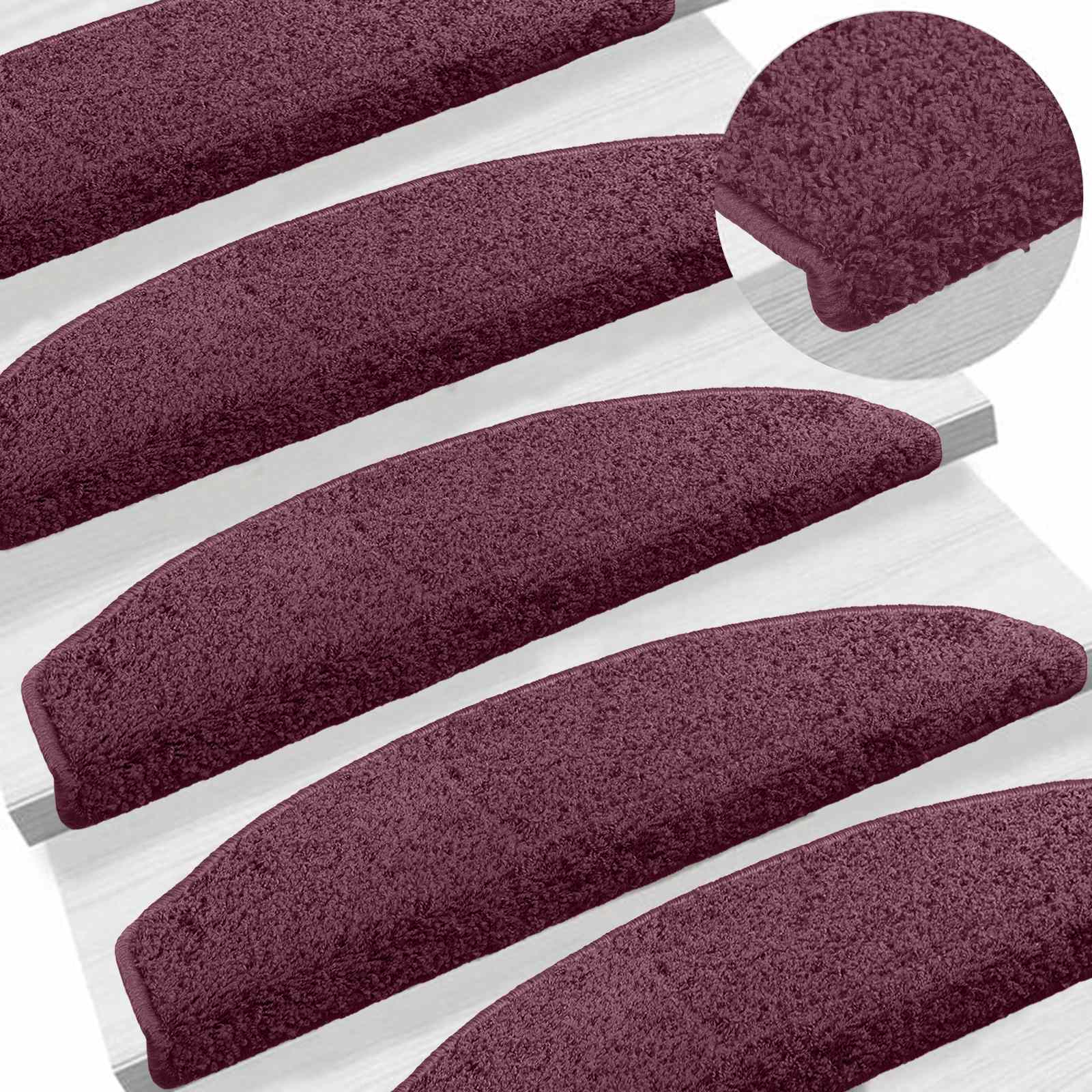Zelfklevende Trapmatten 15 pcs Donker Paars 80 x 24,5 x 3,5 cm – afbeelding 2