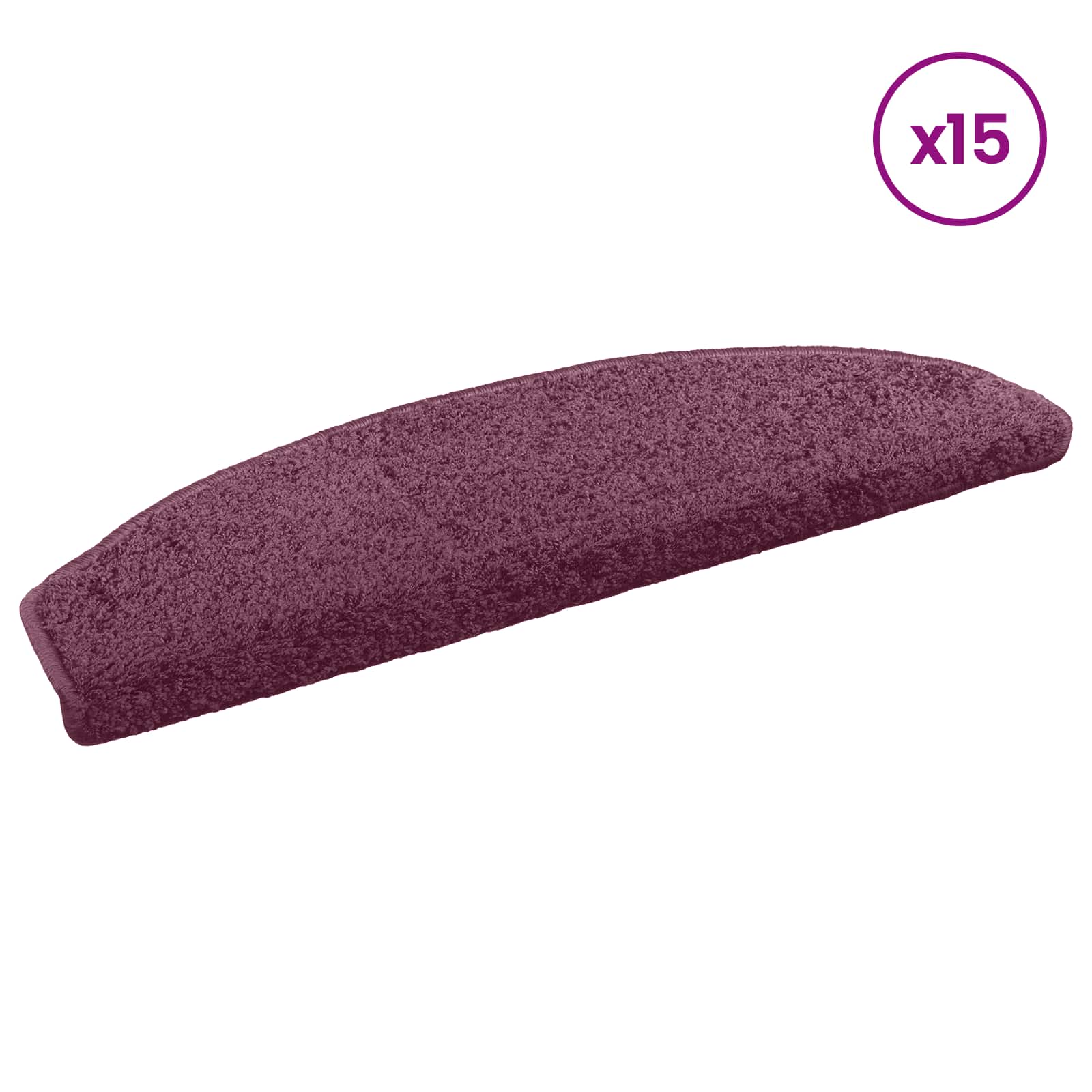 Zelfklevende Trapmatten 15 pcs Donker Paars 80 x 24,5 x 3,5 cm – afbeelding 3