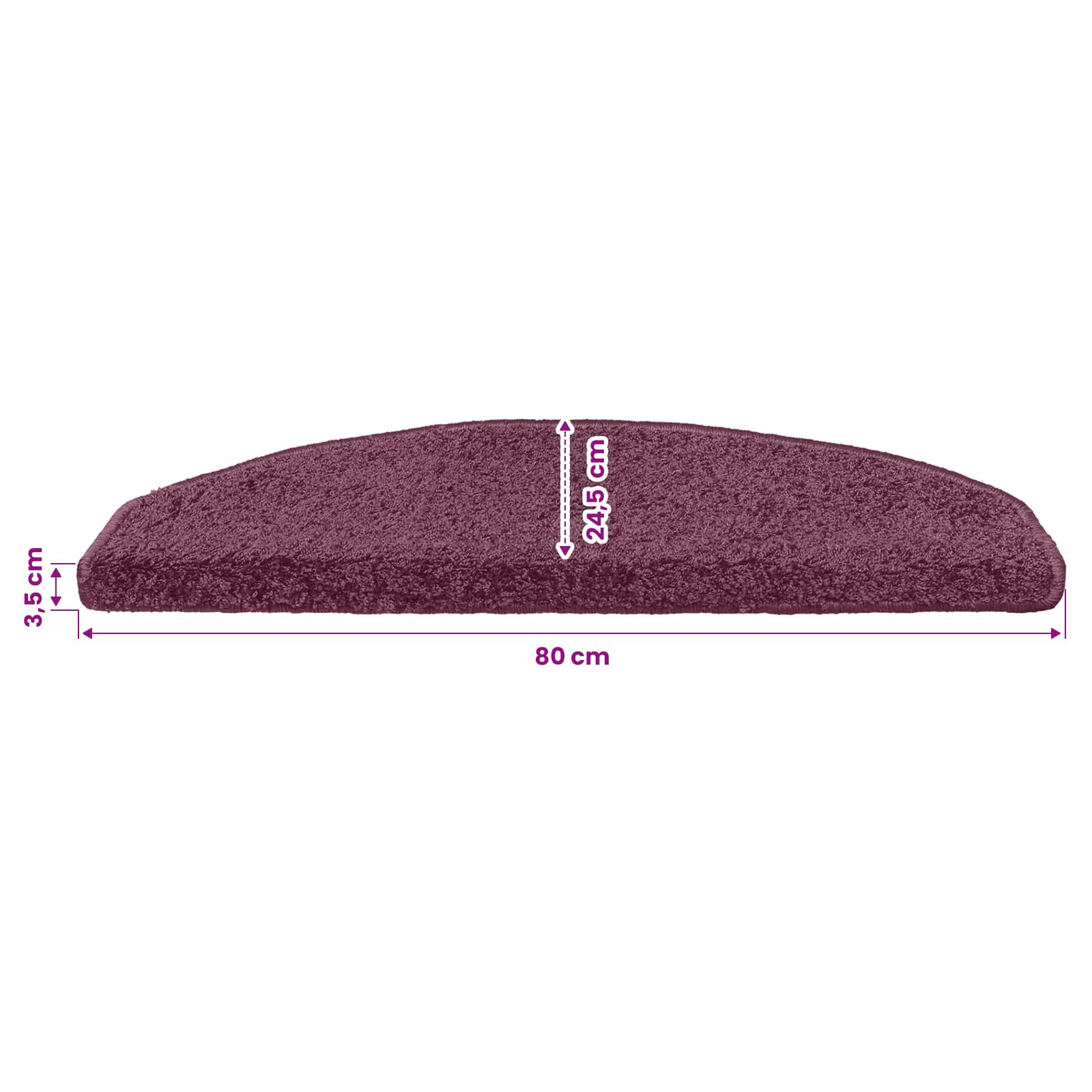 Zelfklevende Trapmatten 15 pcs Donker Paars 80 x 24,5 x 3,5 cm – afbeelding 9