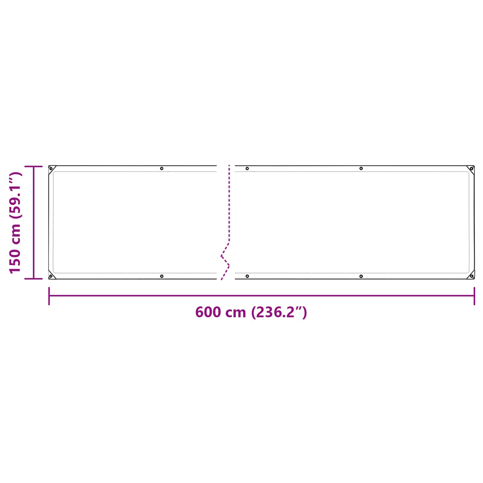 Zeildoek Doorzichtig 6 x 1,5 m PE – afbeelding 9