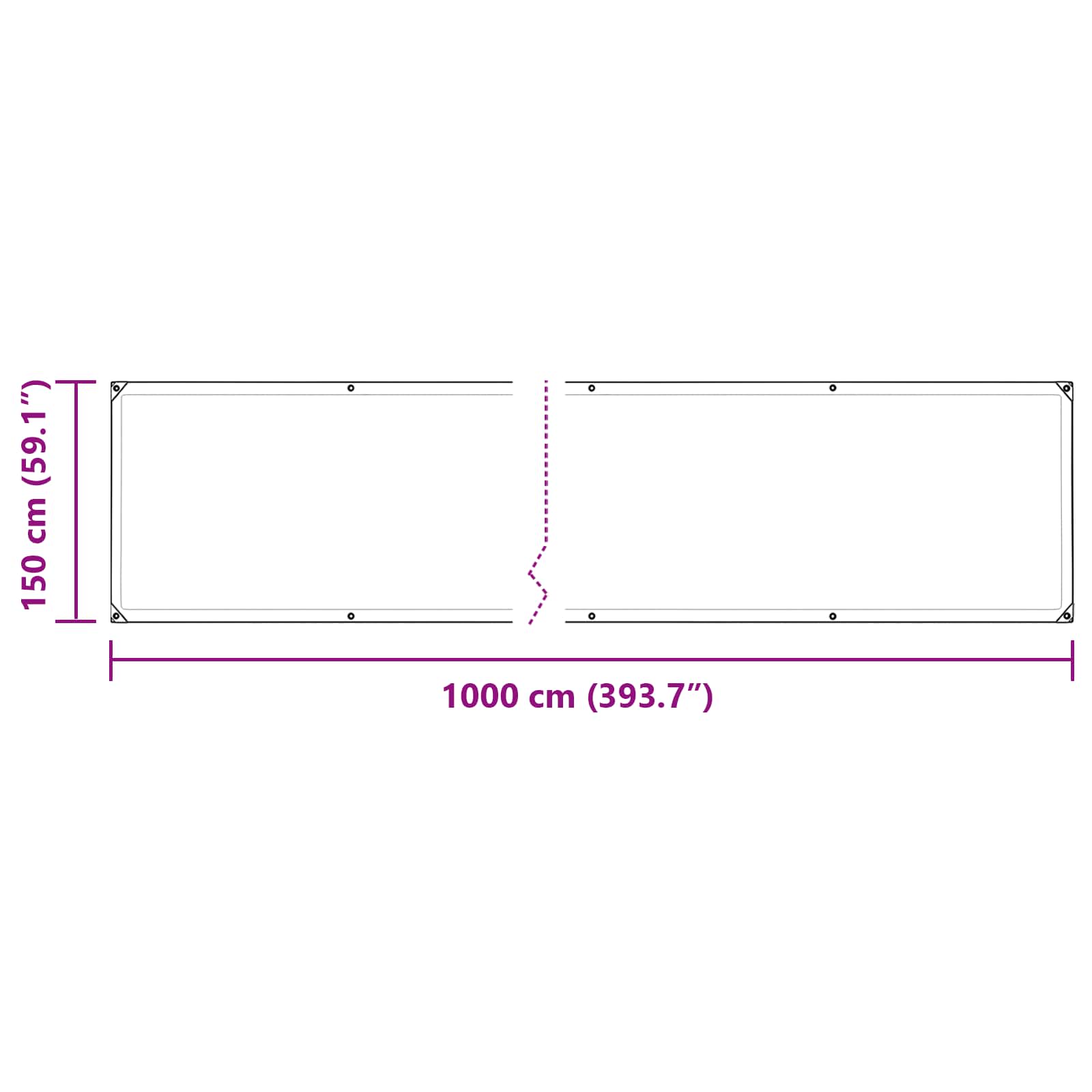 Zeildoek Doorzichtig 10 x 1,5 m PE – afbeelding 10