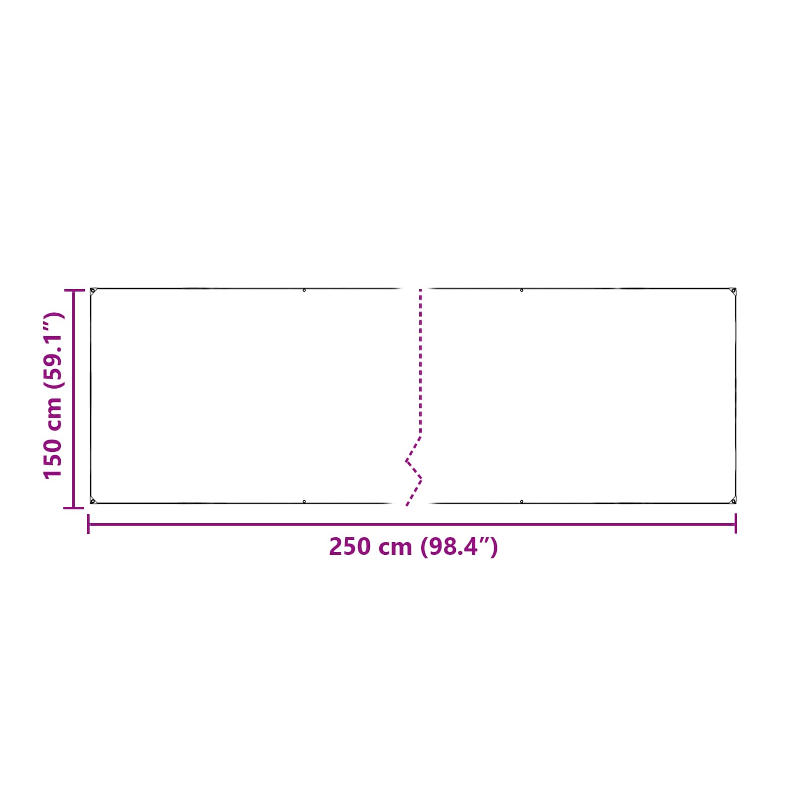 Zeildoek Doorzichtig 2,5 x 1,5 m PE – afbeelding 10
