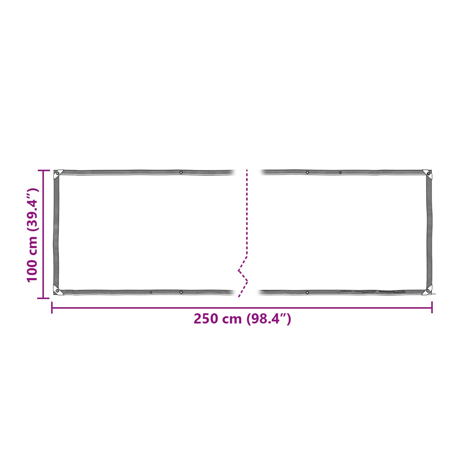 Zeildoek Doorzichtig 2,5 x 1 m PE – afbeelding 10