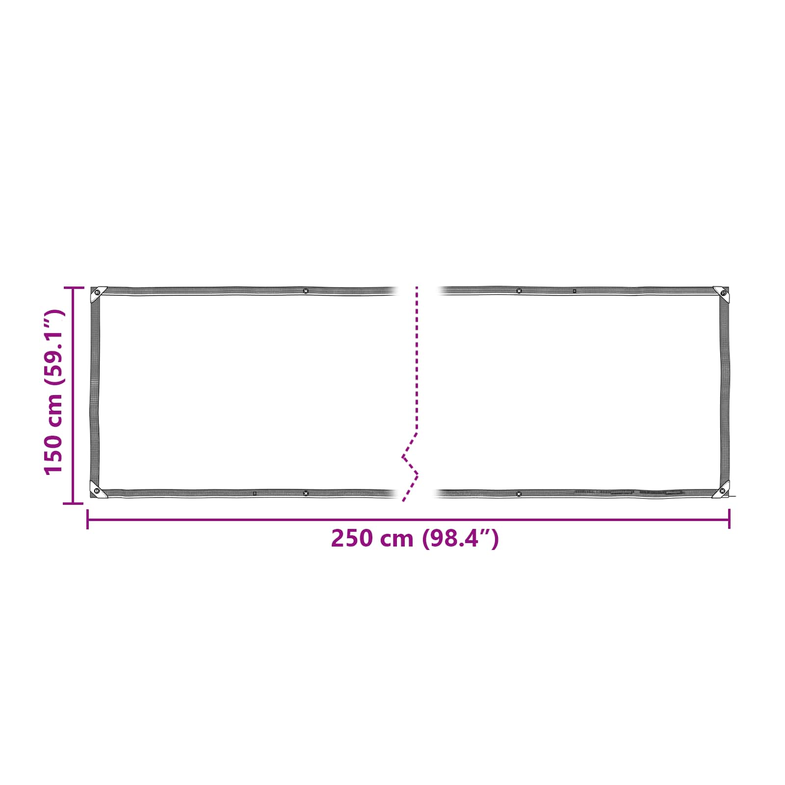 Zeildoek Doorzichtig 2,5 x 1,5 m PE – afbeelding 10