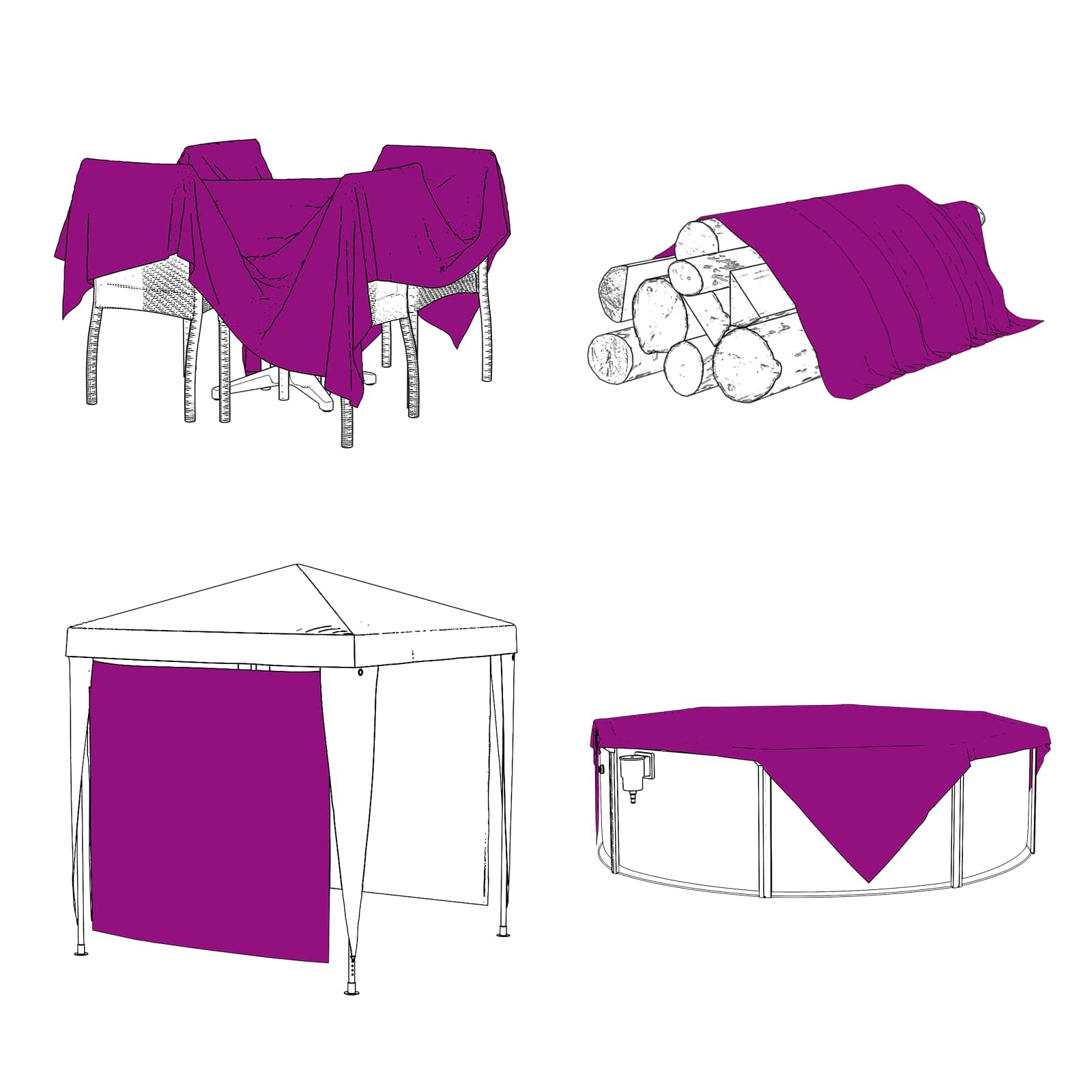 Zeildoek Doorzichtig 2,5 x 1,5 m PE – afbeelding 9