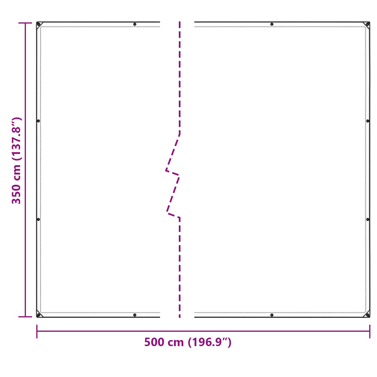 Zeildoek 350 gsm Doorzichtig 5 × 3,5 m PVC – afbeelding 10