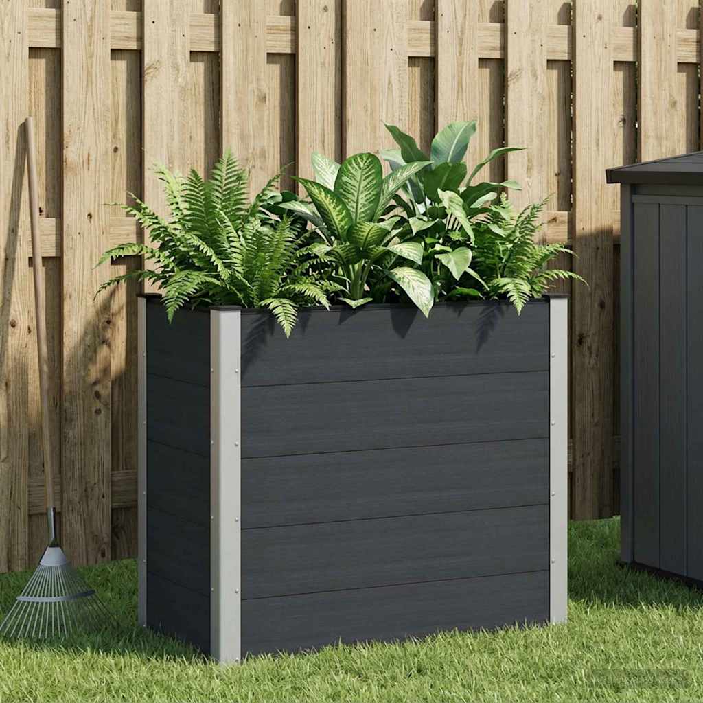 Verhoogde plantenbak Zwart 100 x 50 x 91 cm