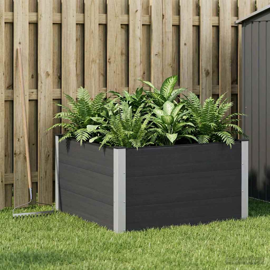 Verhoogde plantenbak Zwart 100 x 100 x 54 cm