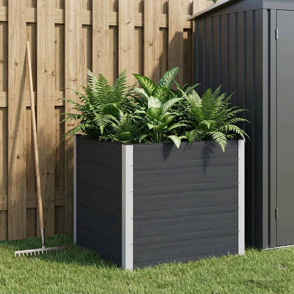 Verhoogde plantenbak Zwart 100 x 100 x 91 cm