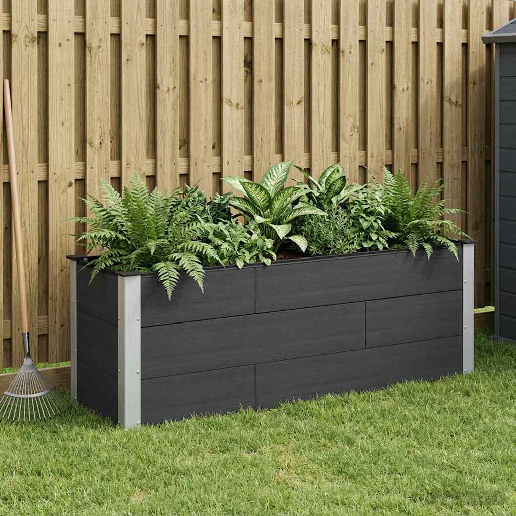 Verhoogde plantenbak Zwart 150 x 50 x 54 cm