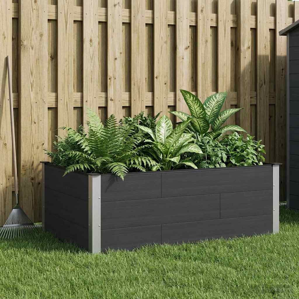 Verhoogde plantenbak Zwart 150 x 100 x 54 cm