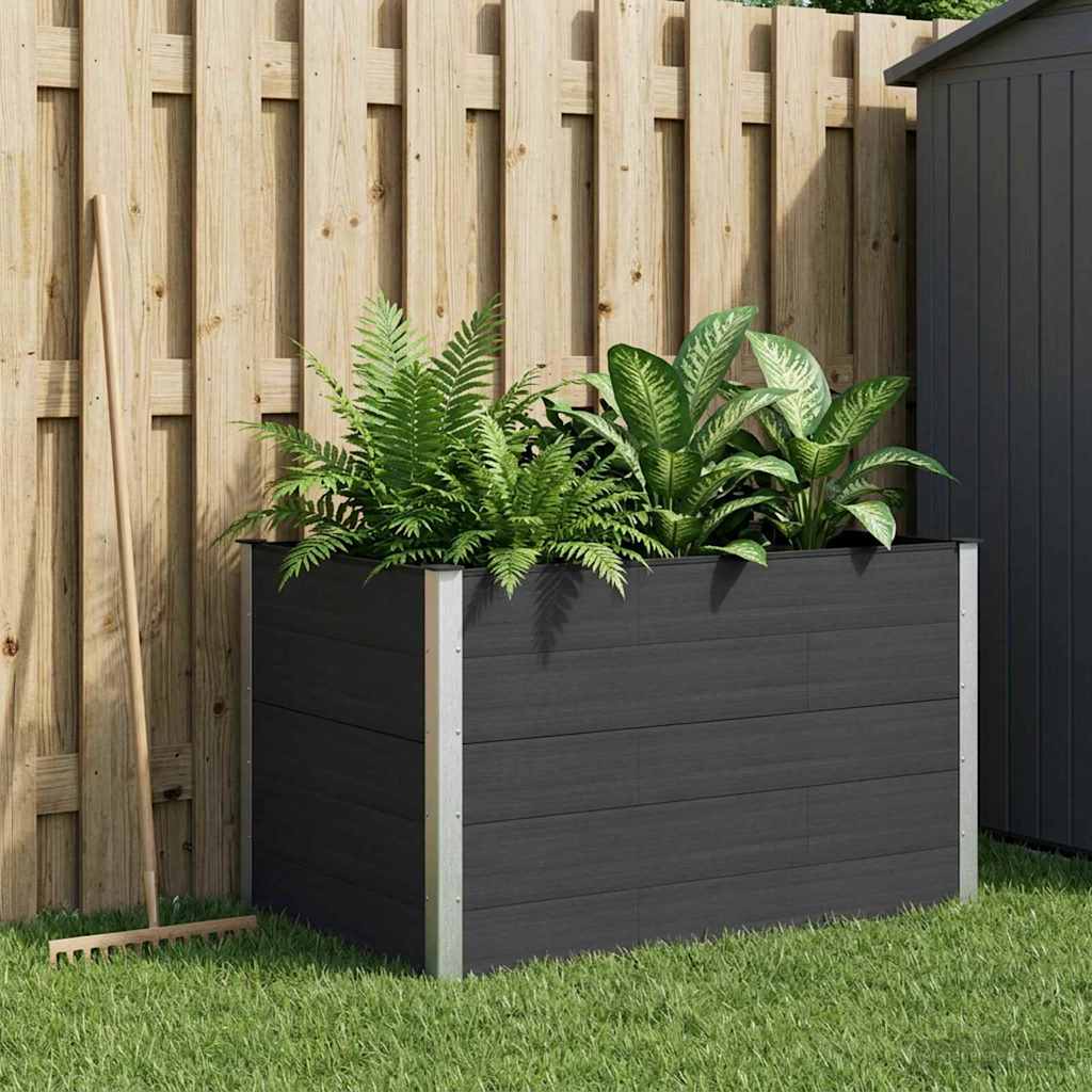 Verhoogde plantenbak Zwart 150 x 100 x 91 cm